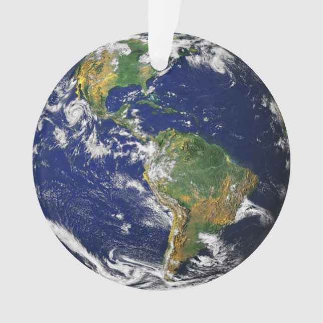 EARTH FROM SPACE Custom Acrylic Hanging Ornament (Front)