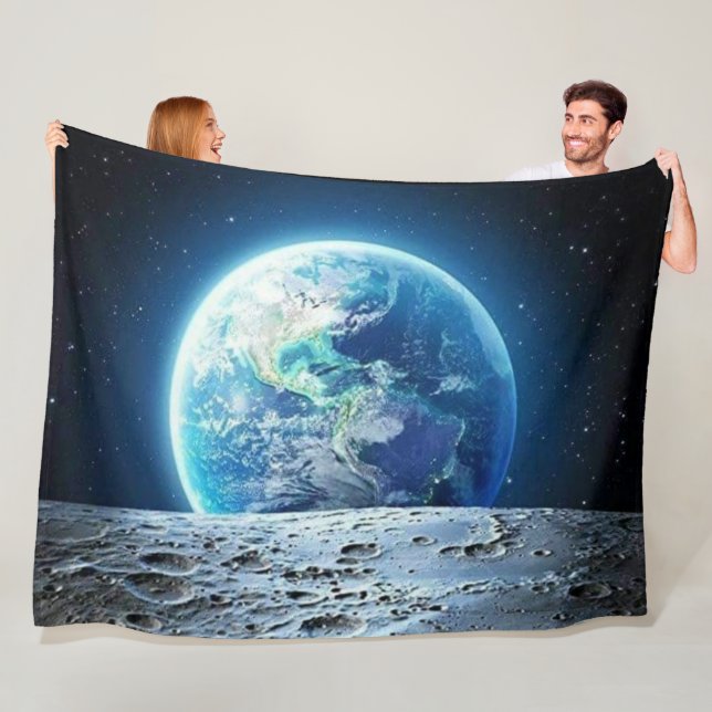 EARTH from the MOON Fleece Blanket (In Situ)