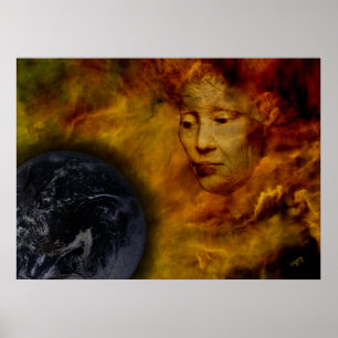 Earth Gaia Poster Environnement Collage numérique
