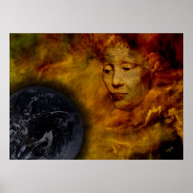 Earth Gaia Poster Environnement Collage numérique (Devant)
