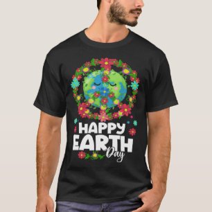 Earth Global Peace Sign Climate Change Awareness E T-Shirt