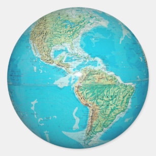 Earth Globe 1 Classic Round Sticker