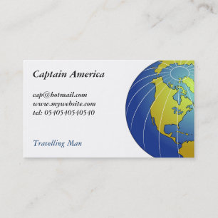 Earth Globe Business Card