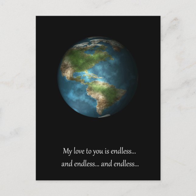 Earth globe postcard (Front)