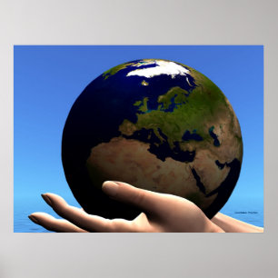 EARTH GLOBE PRINT