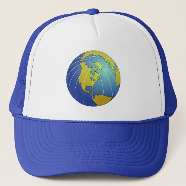 Earth Globe Trucker Hat (Front)