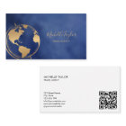 Earth Globe Word Map Travel Agency Agent QR code  