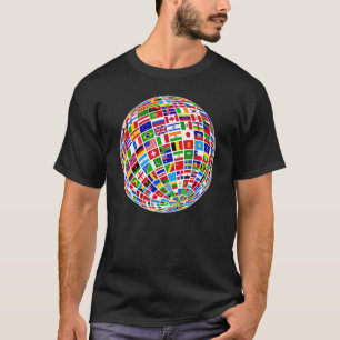 Earth Globe World Flags The Countries of the World T-Shirt