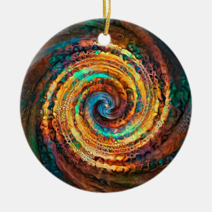 Earth Glow Ceramic Ornament