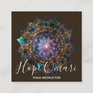 Earth Goddess Mandala  Square Business Card