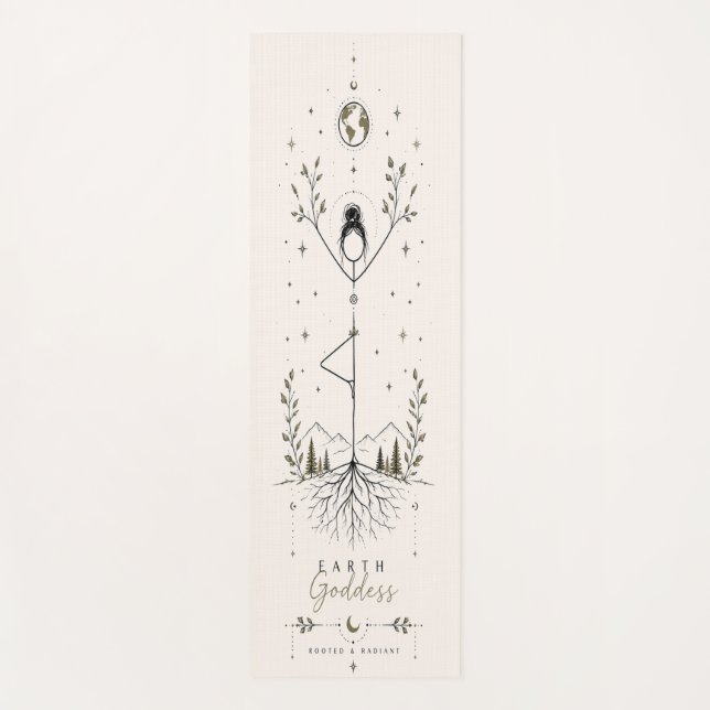 Earth Goddess Tree Pose Yoga Mat (Front)