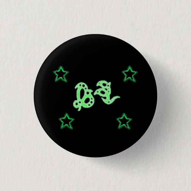 EARTH GODRUNE Stars 1 Inch Round Button (Front)