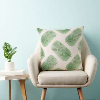 Earth Greens Throw Pillow
