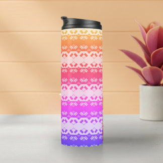 Earth Grid Rainbow Summer  Thermal Tumbler