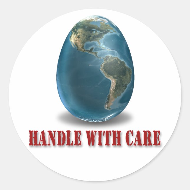 Earth Handle With Care Sticker (Front)