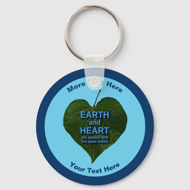 Earth - Heart Anagram Keychain (Front)