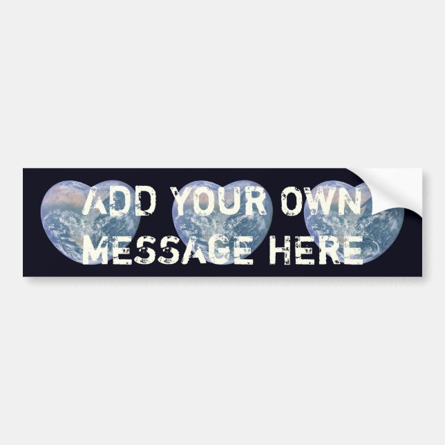 Earth Heart Bumper Sticker (Front)