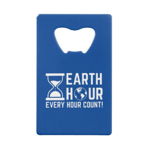 Earth Hour Credit Card Bottle Opener