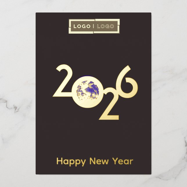 Earth in 2026  - Professional New Year Card no bg (Front)