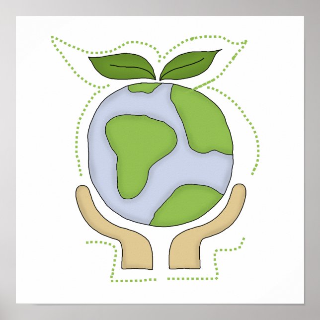 Earth In Our Hands T-shirts and Gifts Poster (Front)