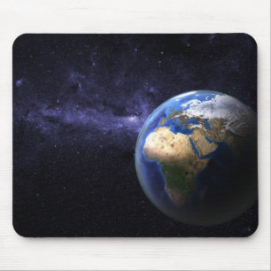 Earth in space mouse pad