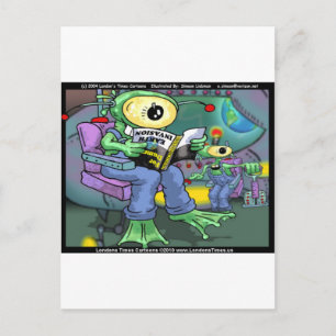 Earth Invasion 4 Dummies Funny Gifts Tees & Mugs Postcard