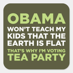 Earth Is Flat Square Sticker