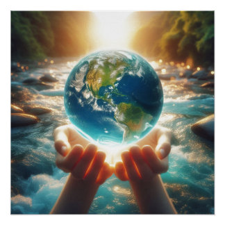 EARTH IS IN OUR HANDS Design Poster