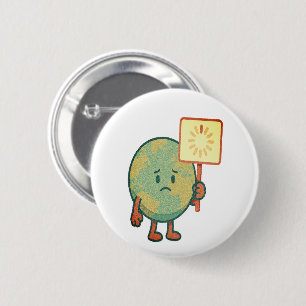 Earth is Loading... Please Wait 2 Inch Round Button