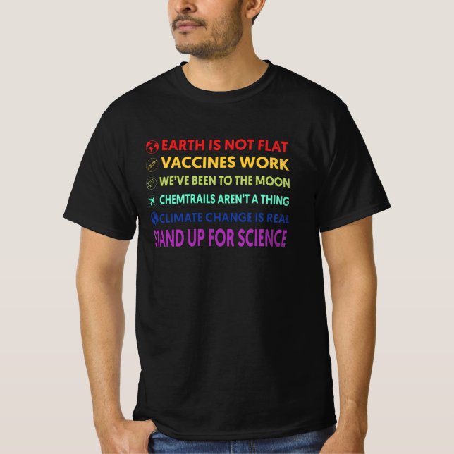 Earth is not flat | Science T-Shirt (Front)