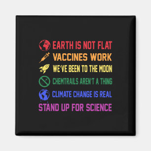 Earth Is Not Flat Vaccines Work Climate Change Ear Magnet