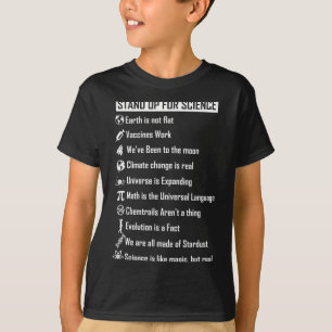 Earth Is Not Flat Vaccines Work Funny Science Gift T-Shirt