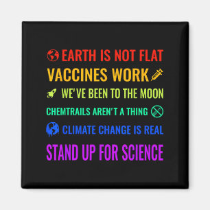 Earth Is Not Flat Vaccines Work Funny Science T Sh Magnet