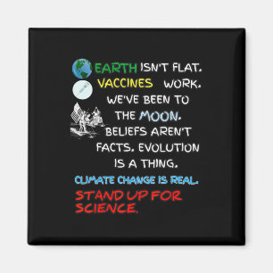 Earth Isn't Flat Stand Up For Science Real Earth D Magnet