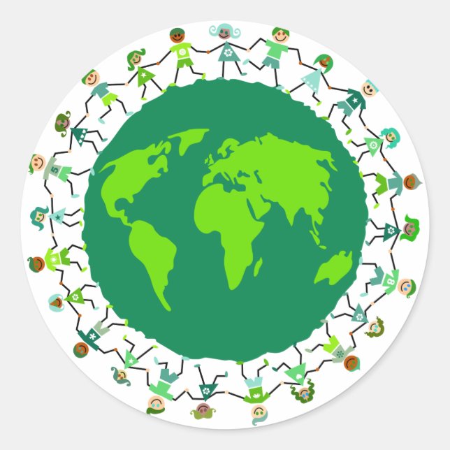 Earth Kids Classic Round Sticker (Front)