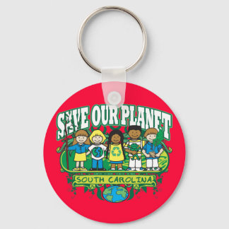 Earth Kids South Carolina Keychain