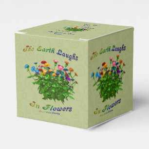 Earth Laughs In Flowers Inspirational Personalized Favor Box