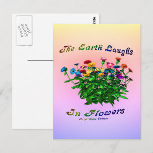 Earth Laughs In Flowers Inspirational Postcard