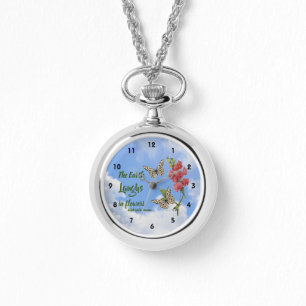 Earth Laughs In Flowers Sweet Pea Inspirational Watch