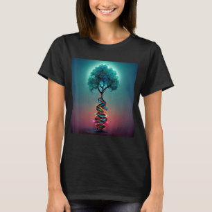 Earth Life Genetics Biologist Science DNA Tree T-Shirt