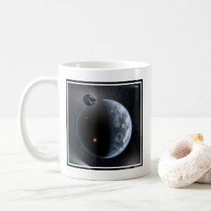 Earth-Like Planet With Oceans Coating Its Surface. Coffee Mug