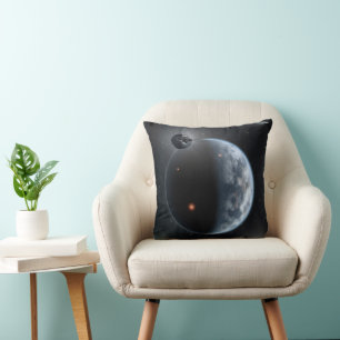 Earth-Like Planet With Oceans Coating Its Surface. Throw Pillow