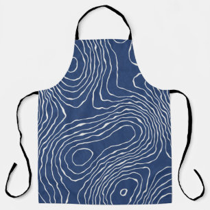 Earth Line Topographic Organic Print. Apron