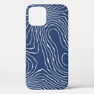 Earth Line Topographic Organic Print. iPhone 12 Case