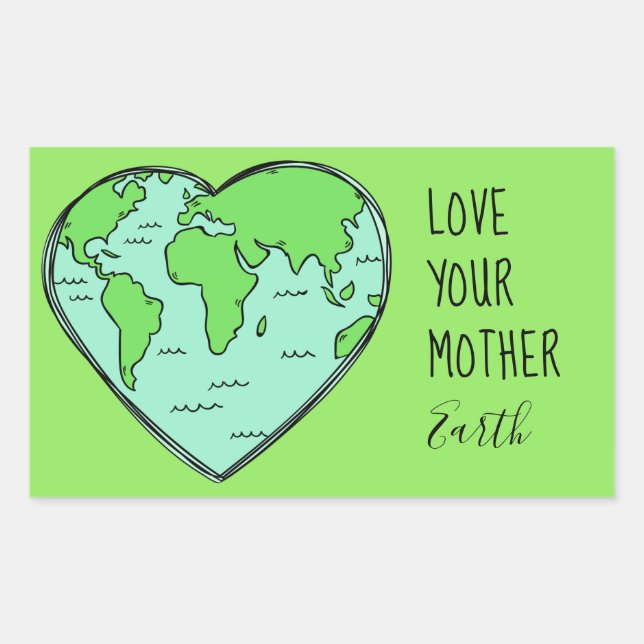 Earth Love custom text & colour stickers (Front)