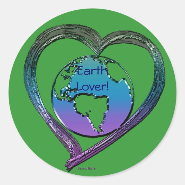 EARTH LOVER Series Classic Round Sticker (Front)