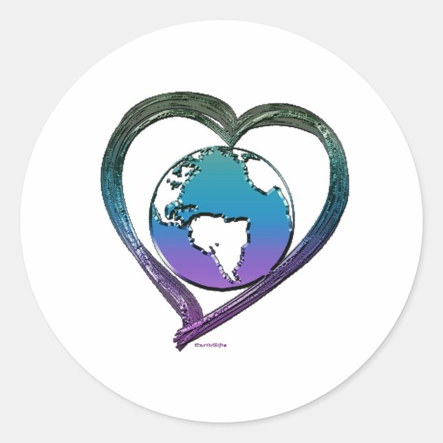 EARTH LOVER Series Classic Round Sticker (Front)