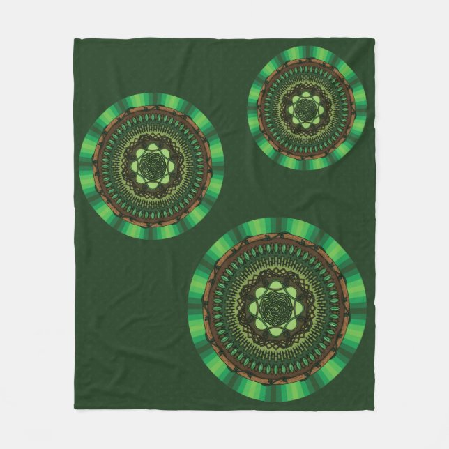 Earth Mandala Fleece Blanket (Front)