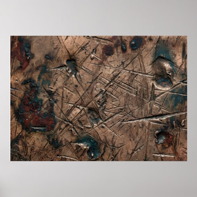 Earth Map Spirit Guided Abstract Art Poster (Front)