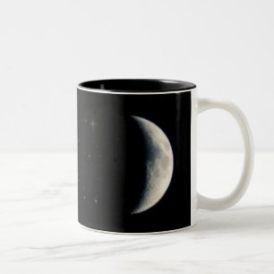 Earth Moon and Stars Two-Tone Coffee Mug